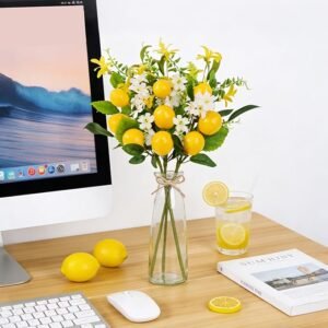 Summer Lemon Decor, Artificial Fruit Lemon Picks