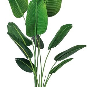 One 5 Foot Artificial Silk Bird of Paradise Palm Tree